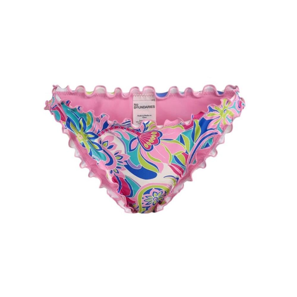 NEW No Boundaries Pink Lettuce Ruffle size XXL‎ (20) Cheeky Swim Bikini Bottoms!